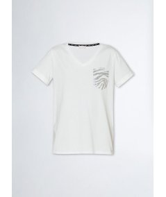 LIU JO T-shirt con logo e strass