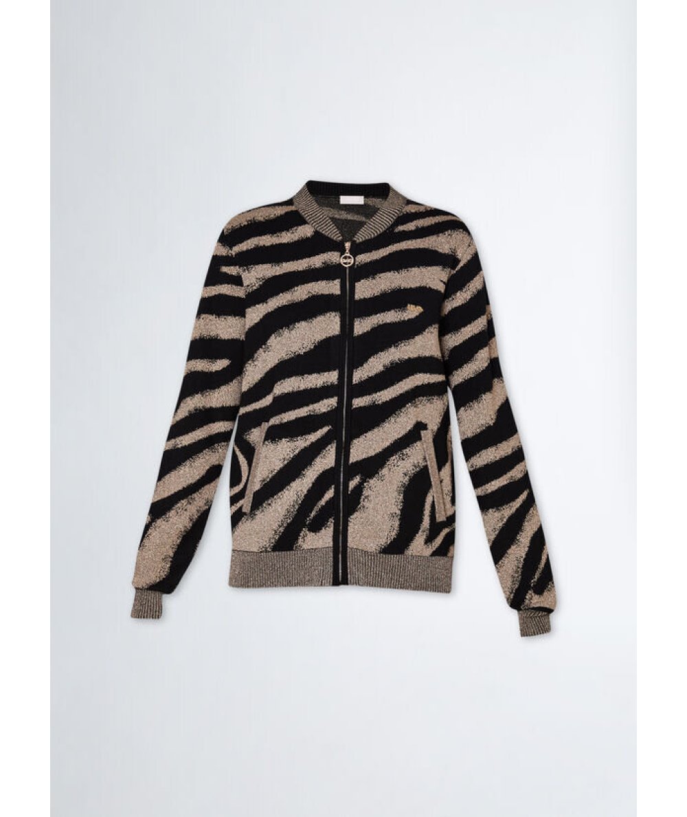 LIU JO Cardigan jacquard con zip