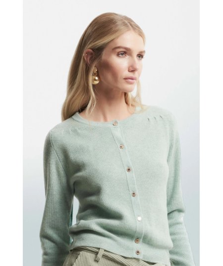 Maglia cardigan 100% lana