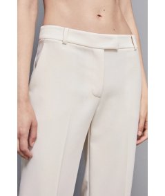 Pantaloni vita bassa in twill