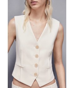 Gilet in twill stretch <br />  <br />